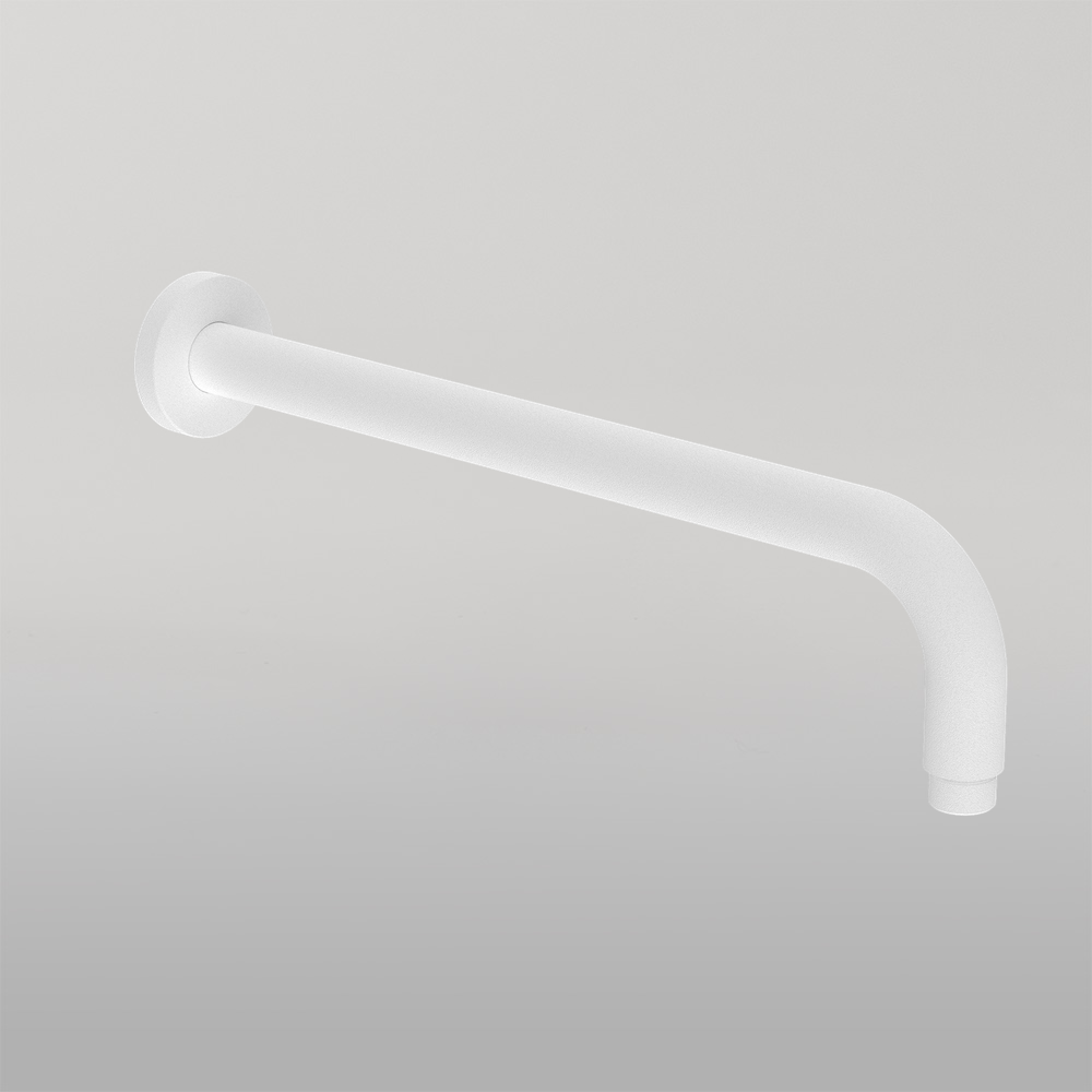 Round Shower Arm 500mm Length Matte White