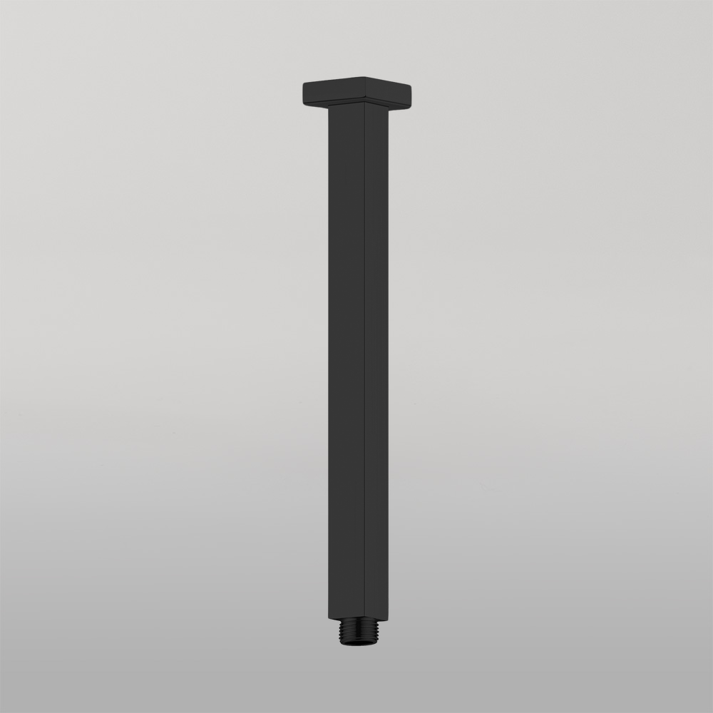 Square Ceiling Arm 450mm Length Matte Black