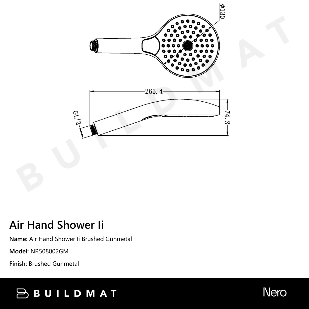 Air Hand Shower II Gun Metal