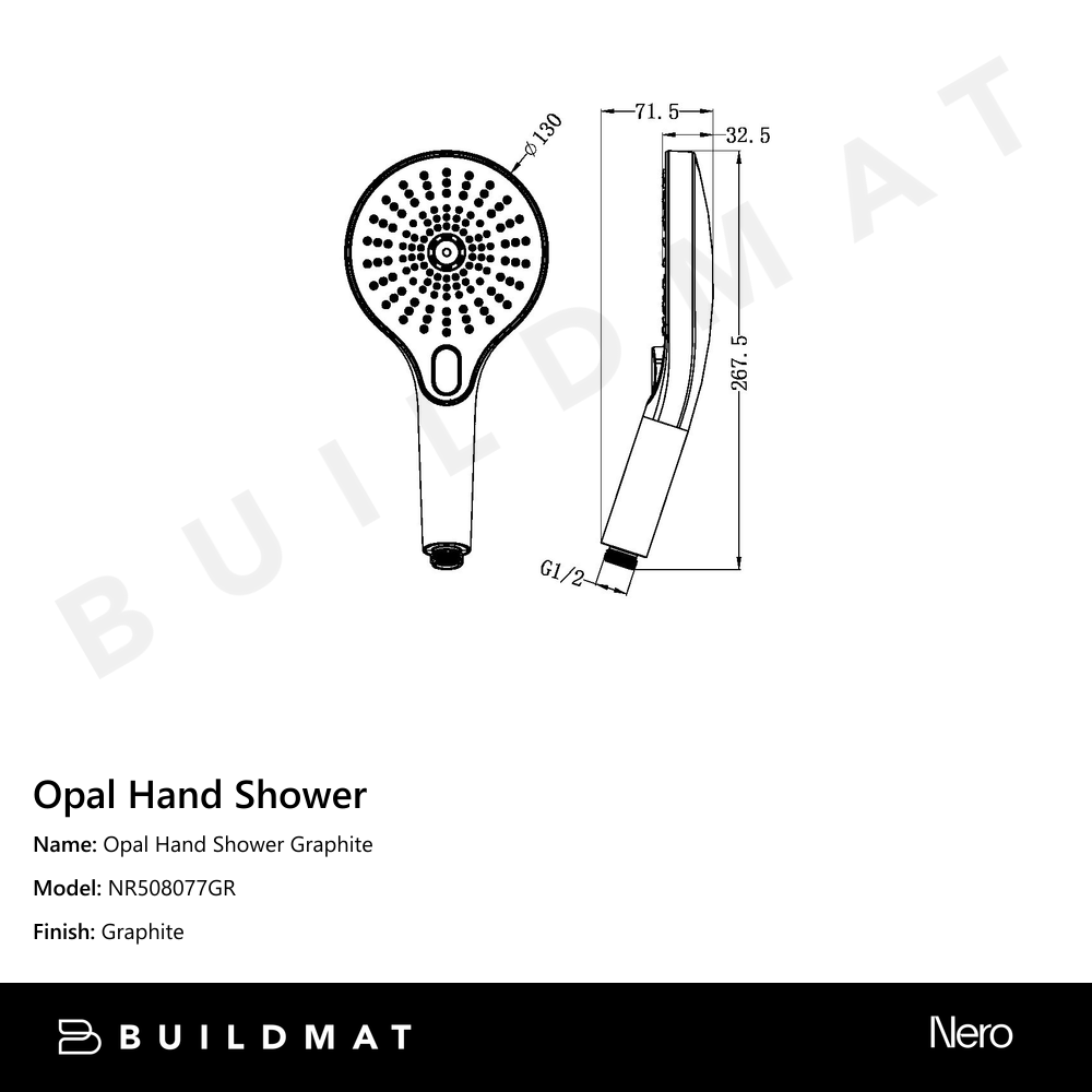 Opal Hand Shower Graphite