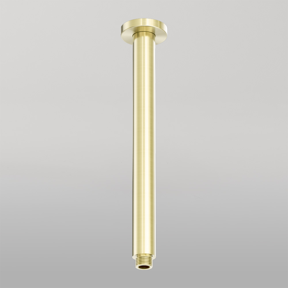 Zen Round Ceiling Arm 300mm Length Brushed Gold