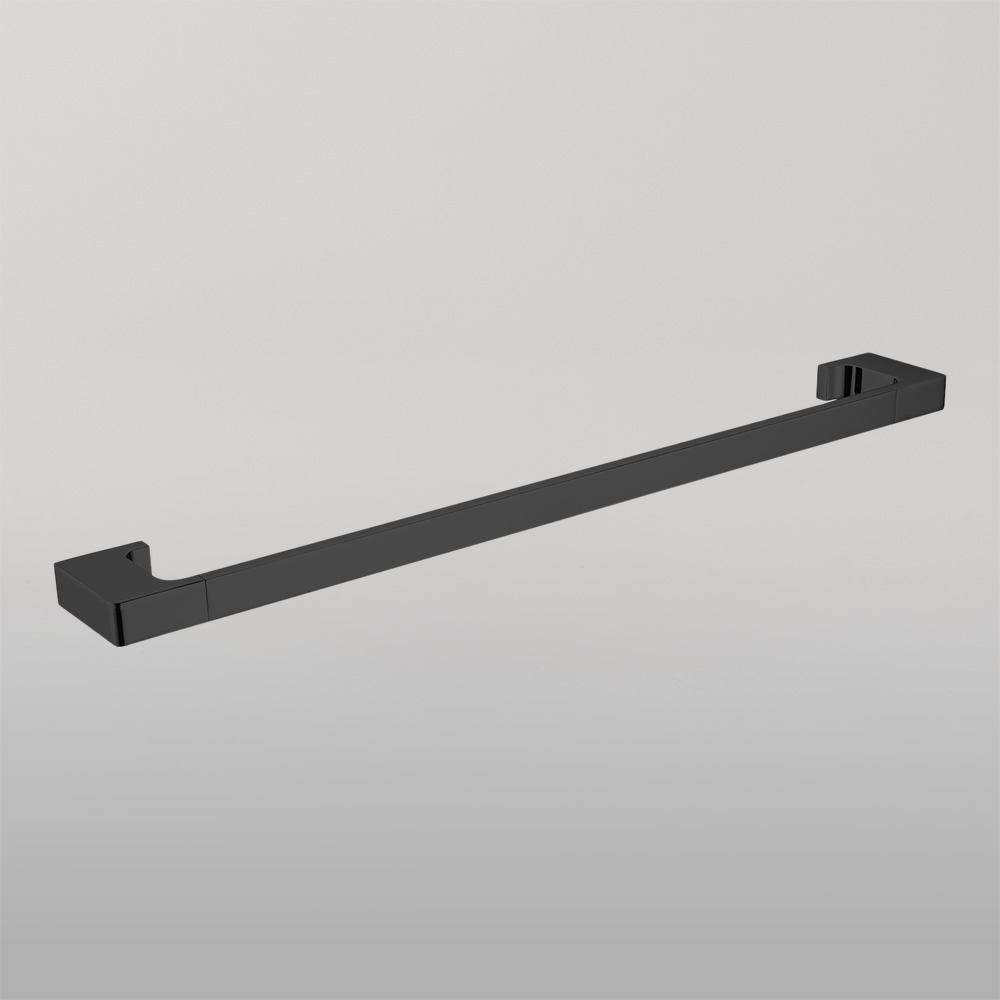 Pearl Single Towel Rail 600mm Matte Black