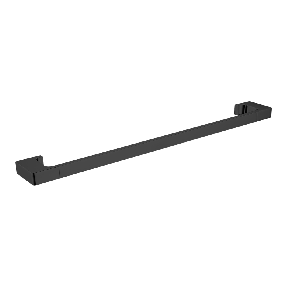 Pearl Single Towel Rail 600mm Matte Black