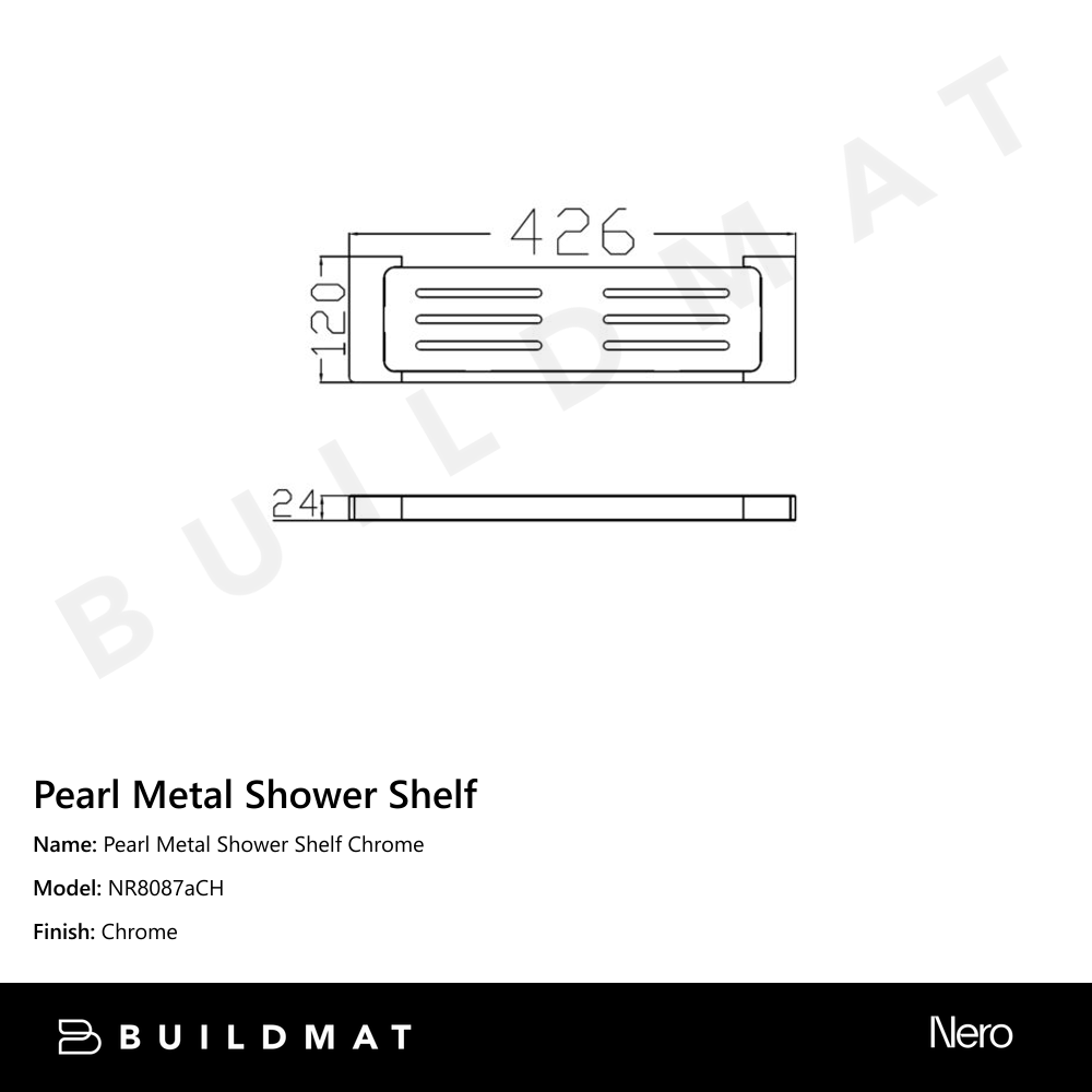 Pearl Metal Shower Shelf Chrome