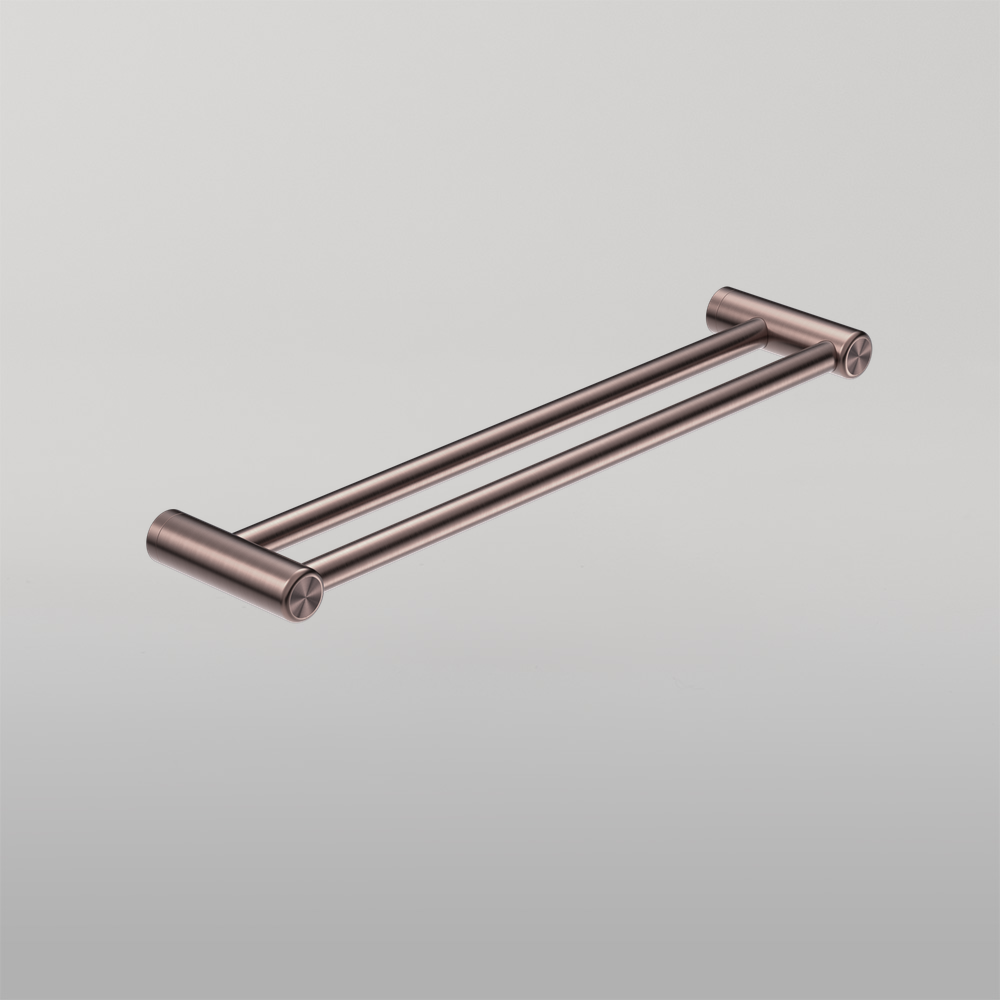 Mecca Care 25mm Double Towel Grab Rail 600mm Brushed Bronze