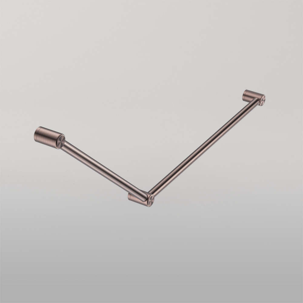 Mecca Care 32mm Dda Grab Rail Set 45 Degree 750X900mm Brushed Bronze