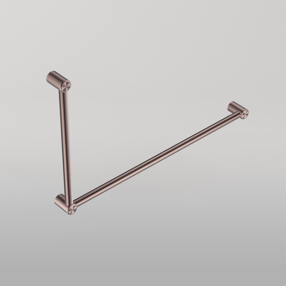 Mecca Care 32mm Dda Grab Rail Set 90 Degree 600X1000mm Brushed Bronze