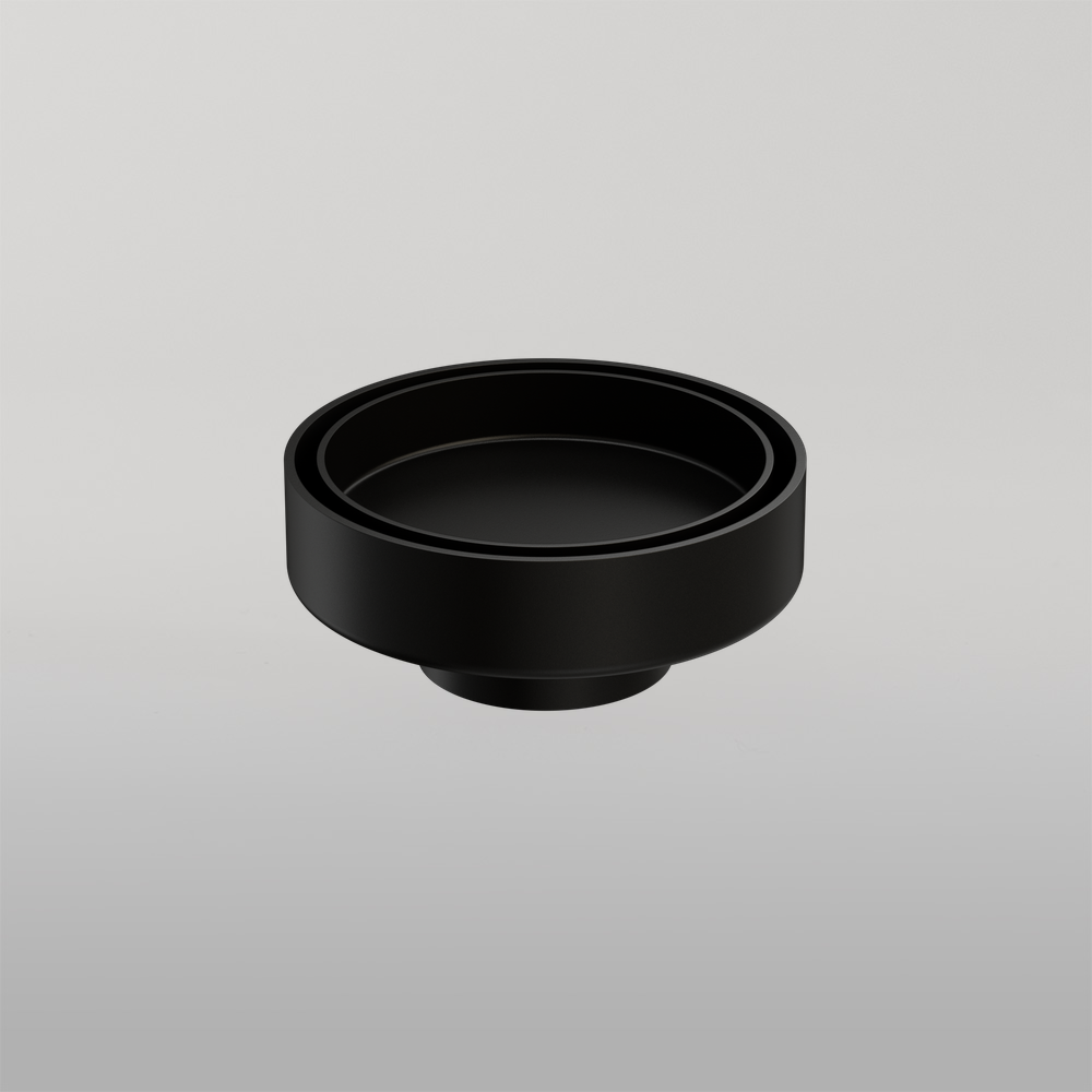 100mm Round Tile Insert Floor Waste 50mm Outlet Matte Black