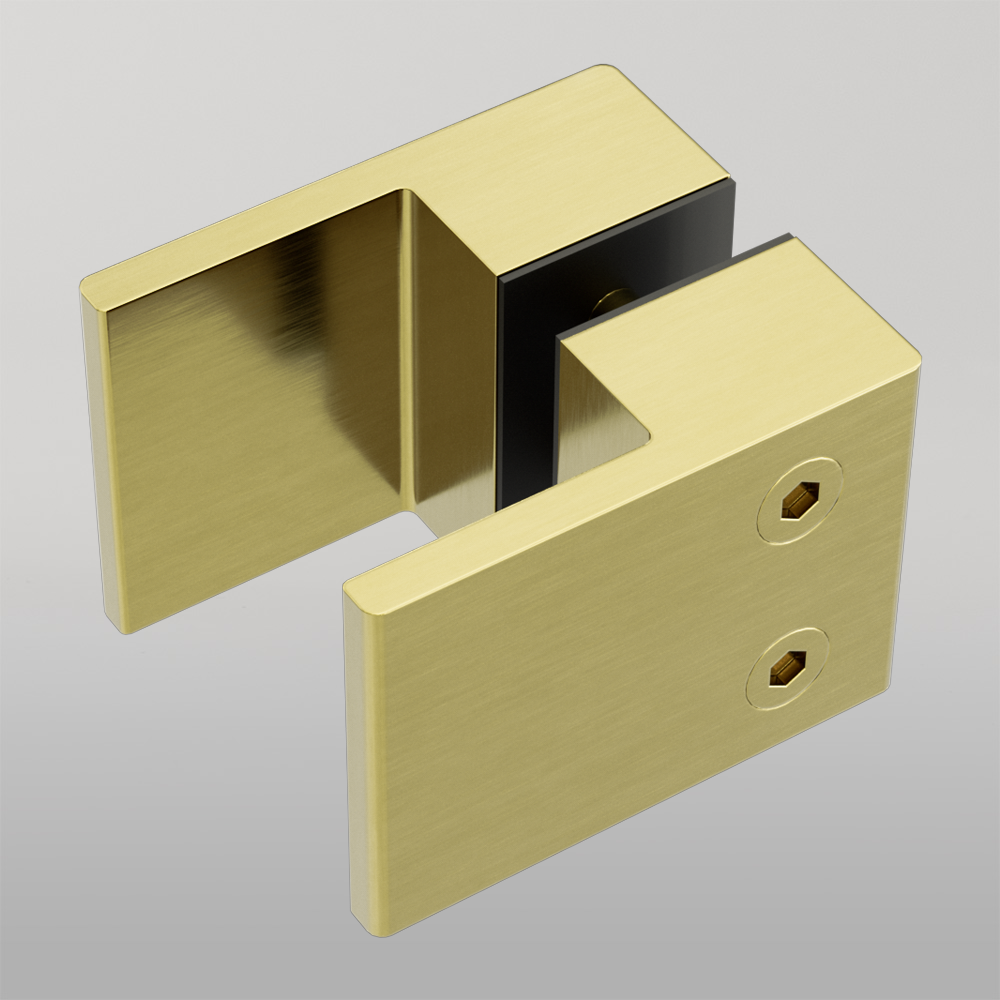 Square Shower Knob Handle Brushed Gold