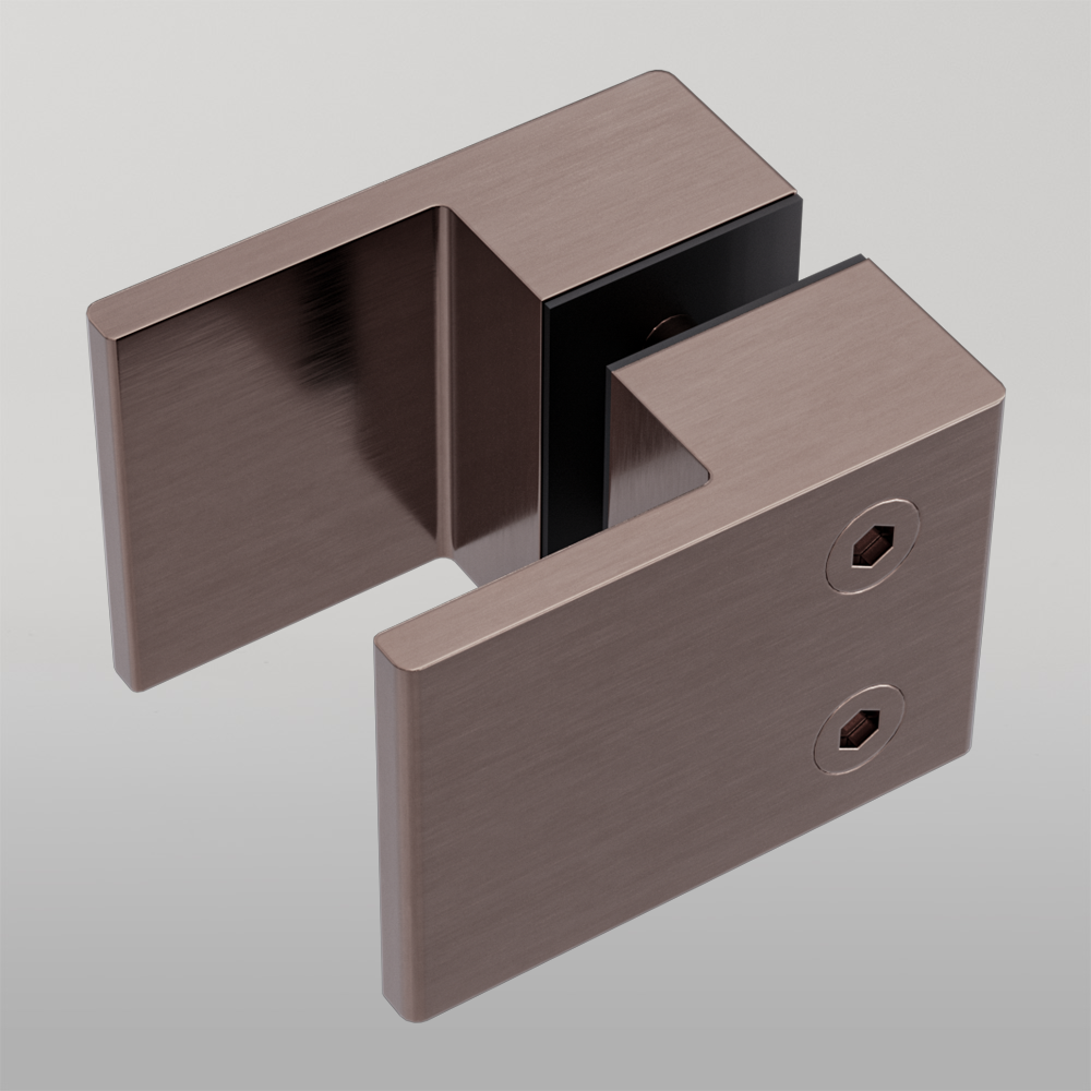 Square Shower Knob Handle Brushed Bronze