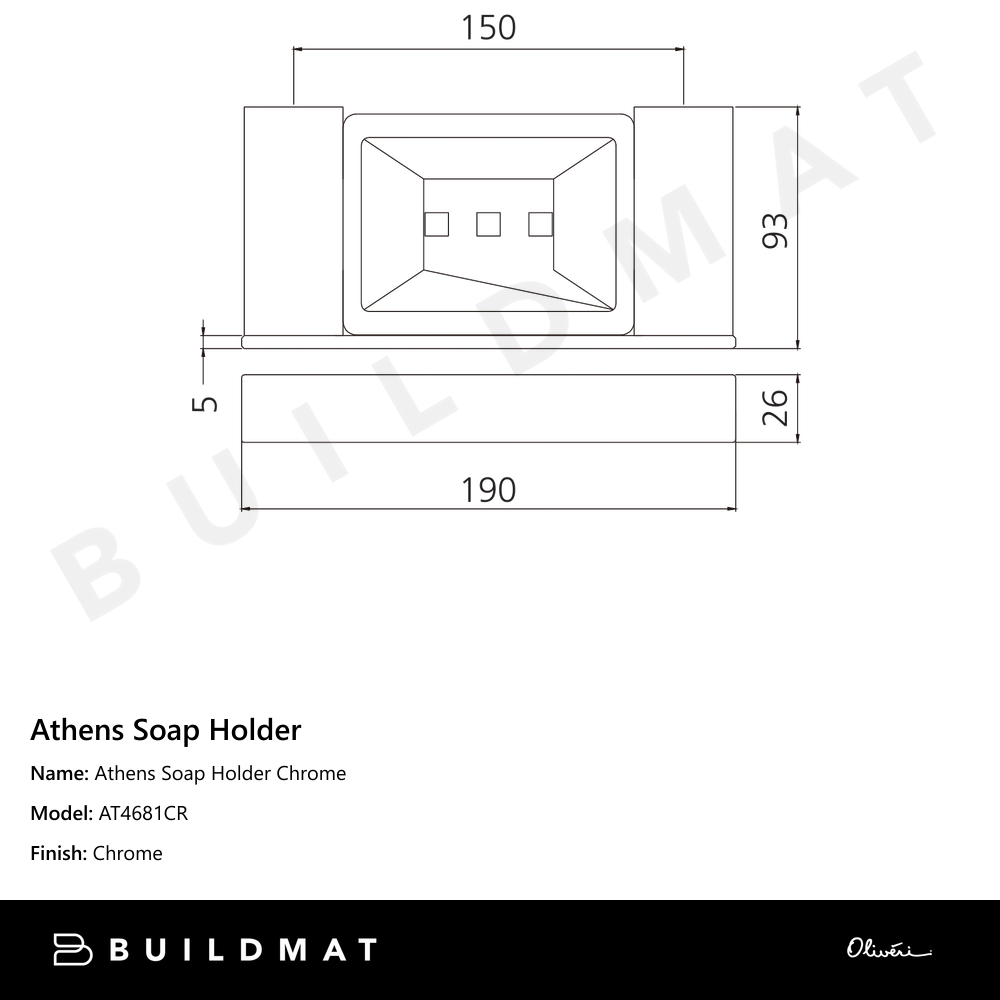 Athens Soap Holder Chrome