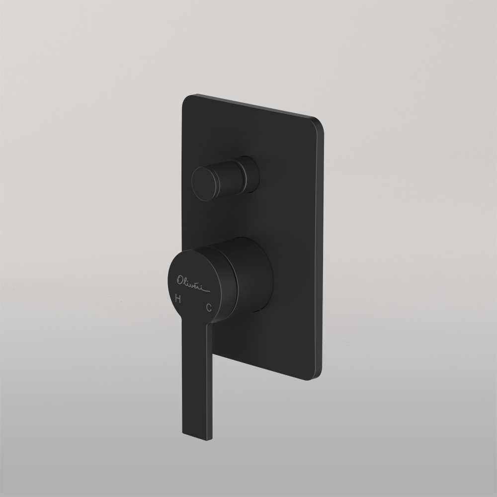 Barcelona Wall Mixer With Diverter Matte Black