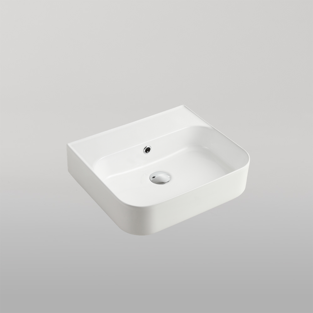 Dublin Wall Hung Basin With No Tap Hole White