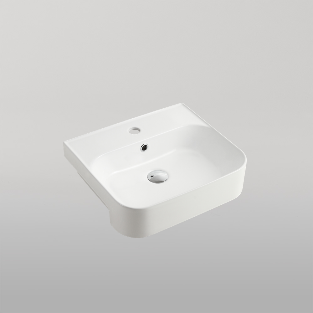 Dublin Semi-Recessed Basin White