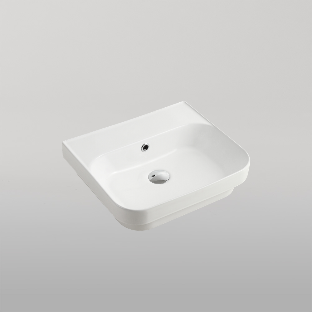 Dublin Inset Basin With No Tap Hole White