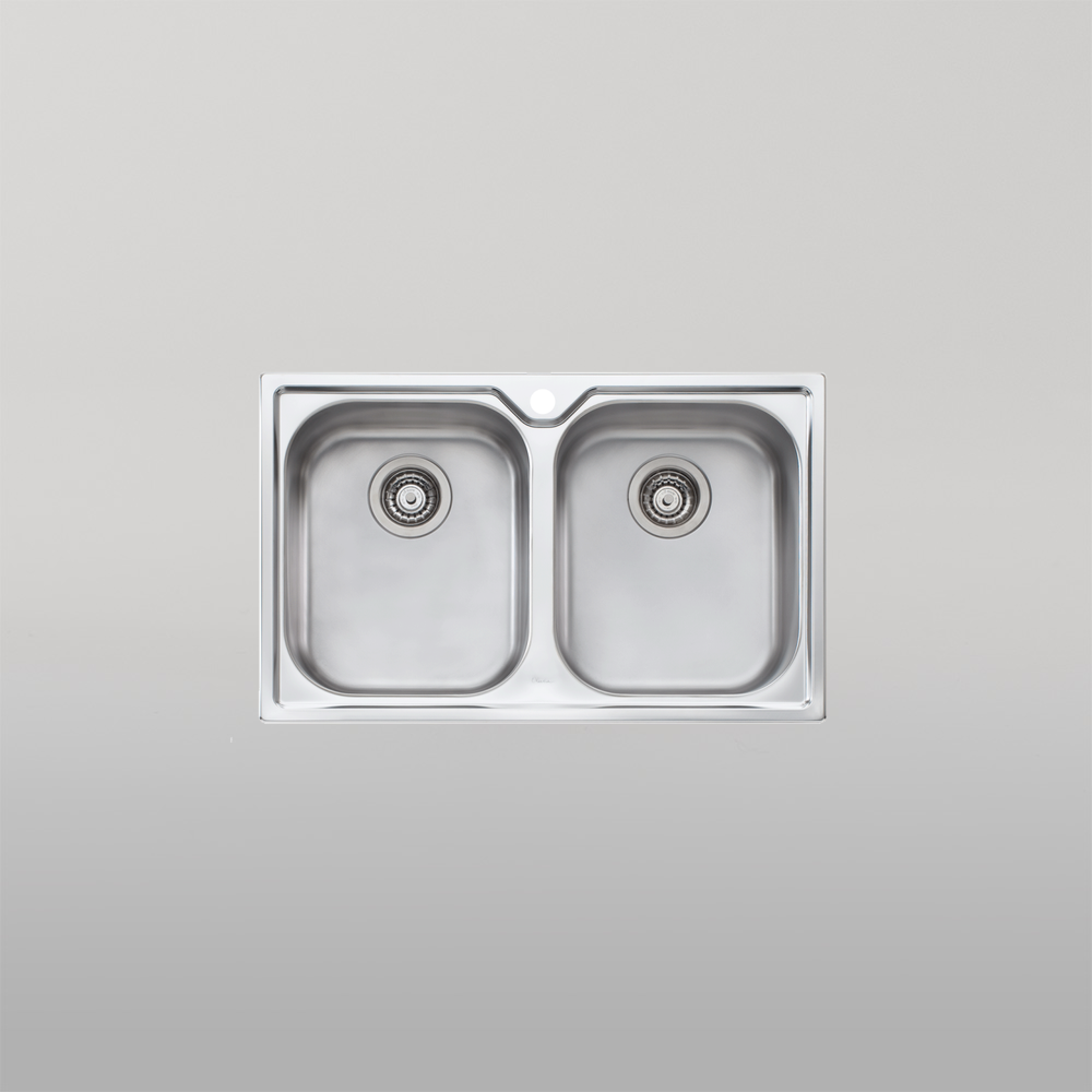 Diaz Double Bowl Topmount Sink Stainless Steel