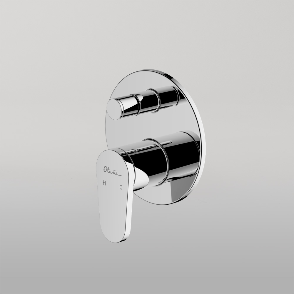 London Wall Mixer With Diverter Chrome