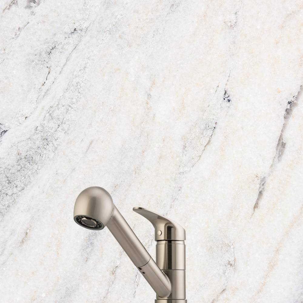 London Pull Out Spray Mixer Lead Free Brushed Nickel