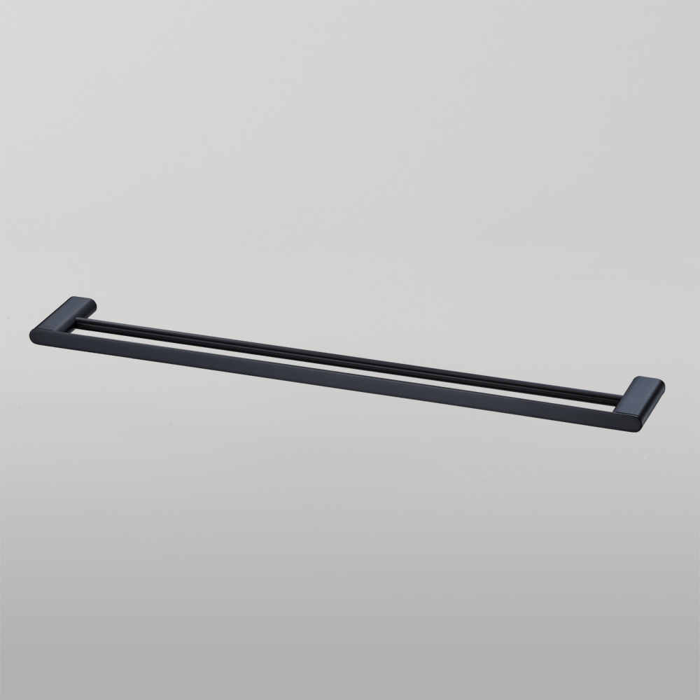 Madrid Double Towel Rail 800mm Matte Black