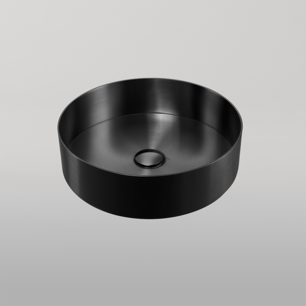 Milan Round Stainless Steel Counter Top Basin Black