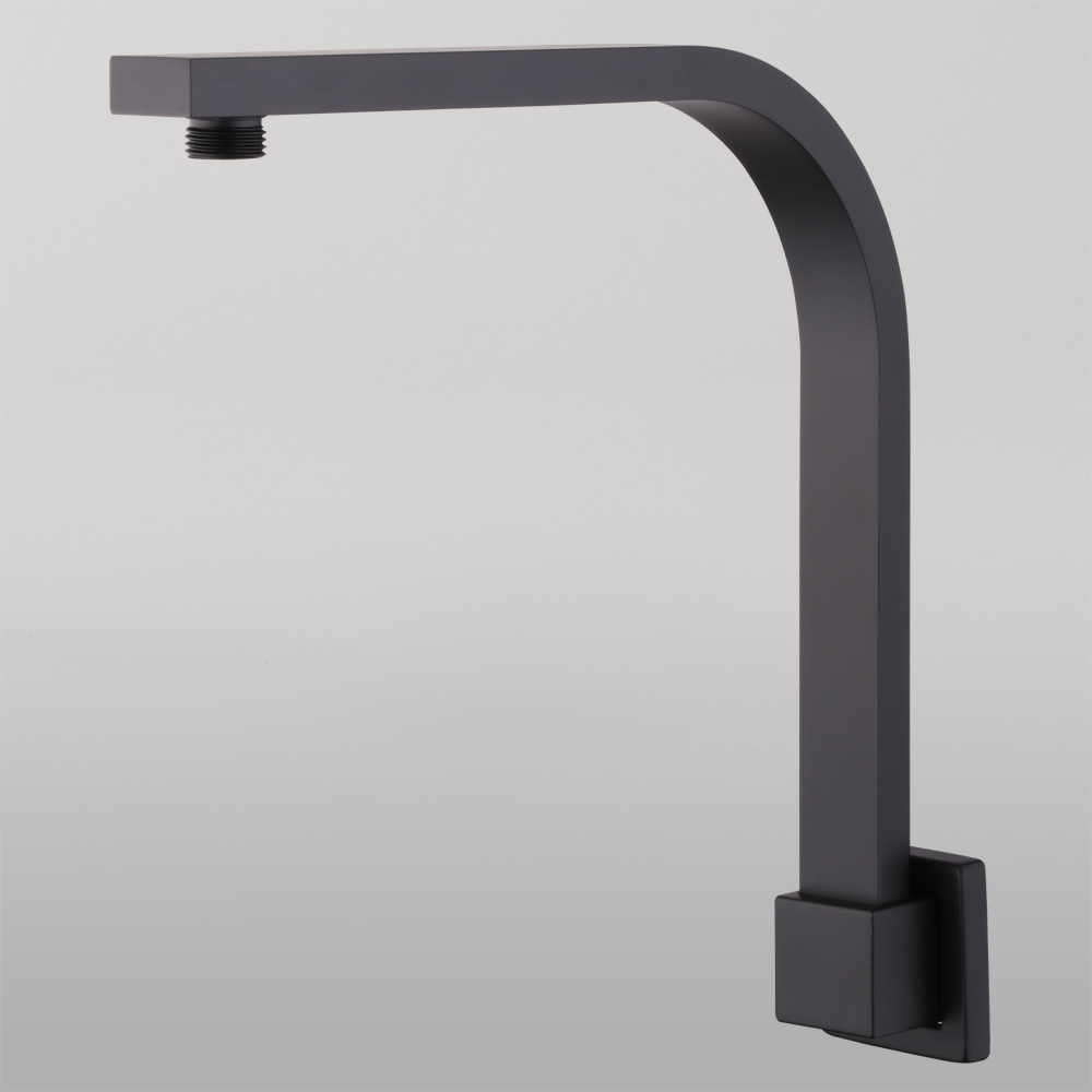 Monaco Raised Wall Mounted Shower Arm Matte Black