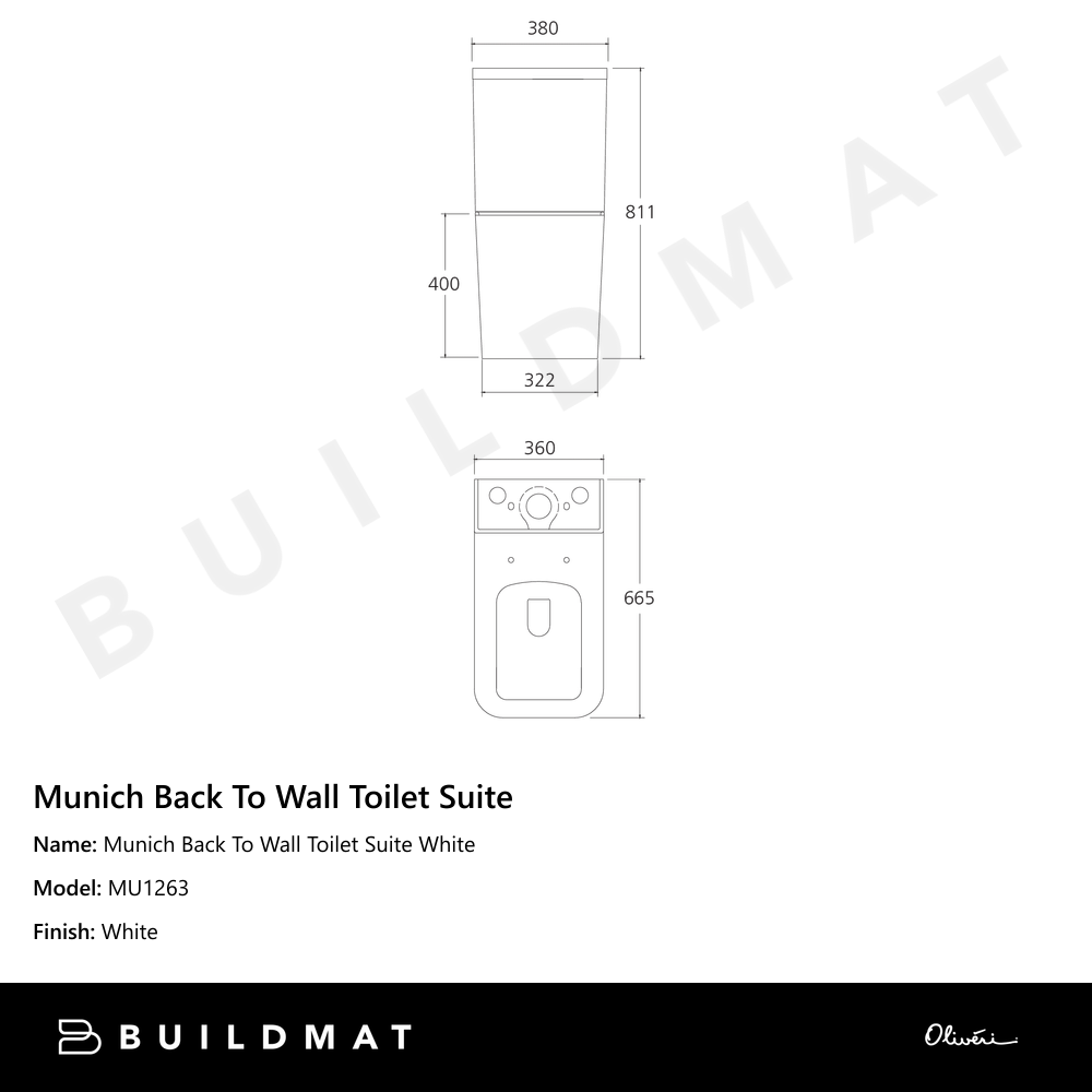 Munich Back To Wall Toilet Suite White