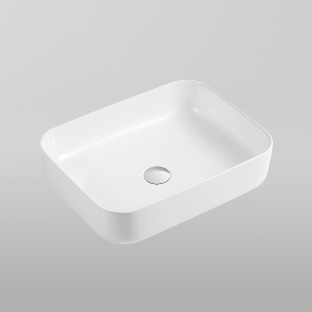 Naples Counter Top Rectangular Basin White