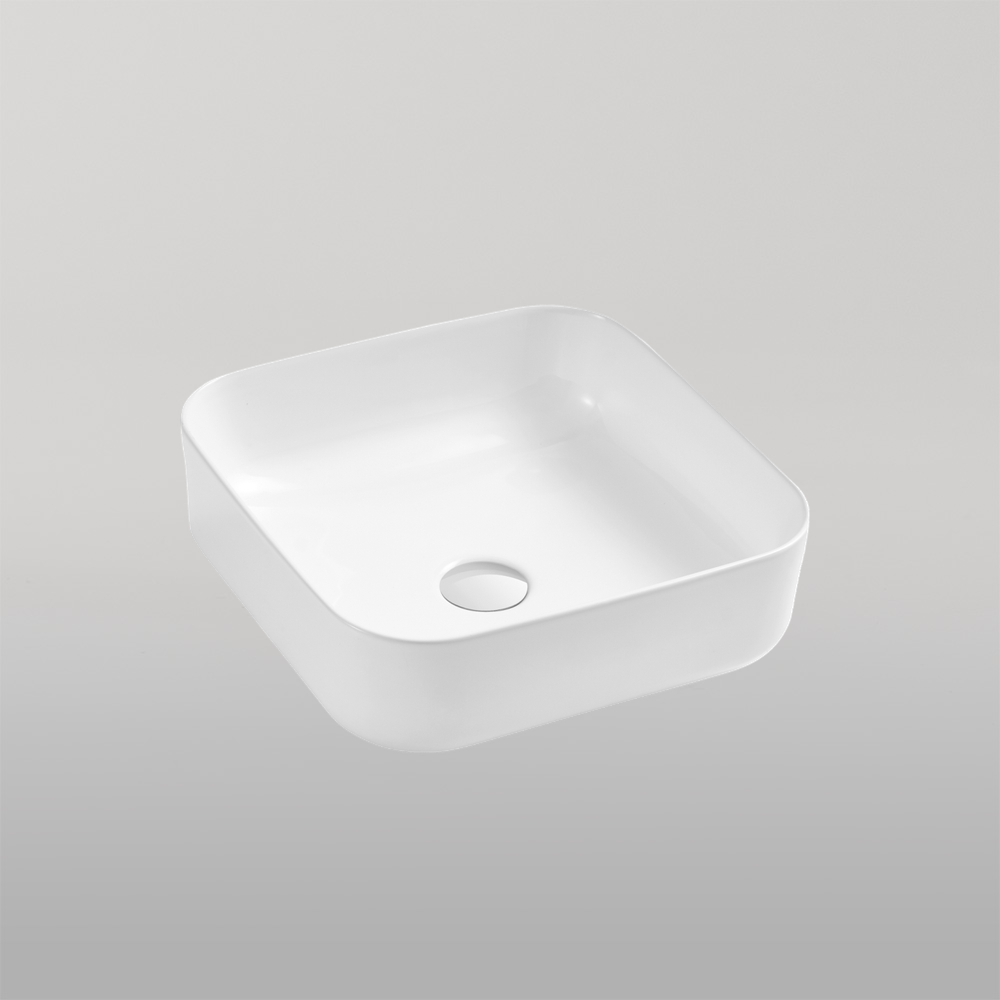 Naples Counter Top Square Basin White