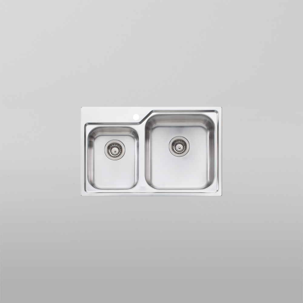 Nu-Petite 1 And 3/4 Bowl Topmount Sink Right Stainless Steel