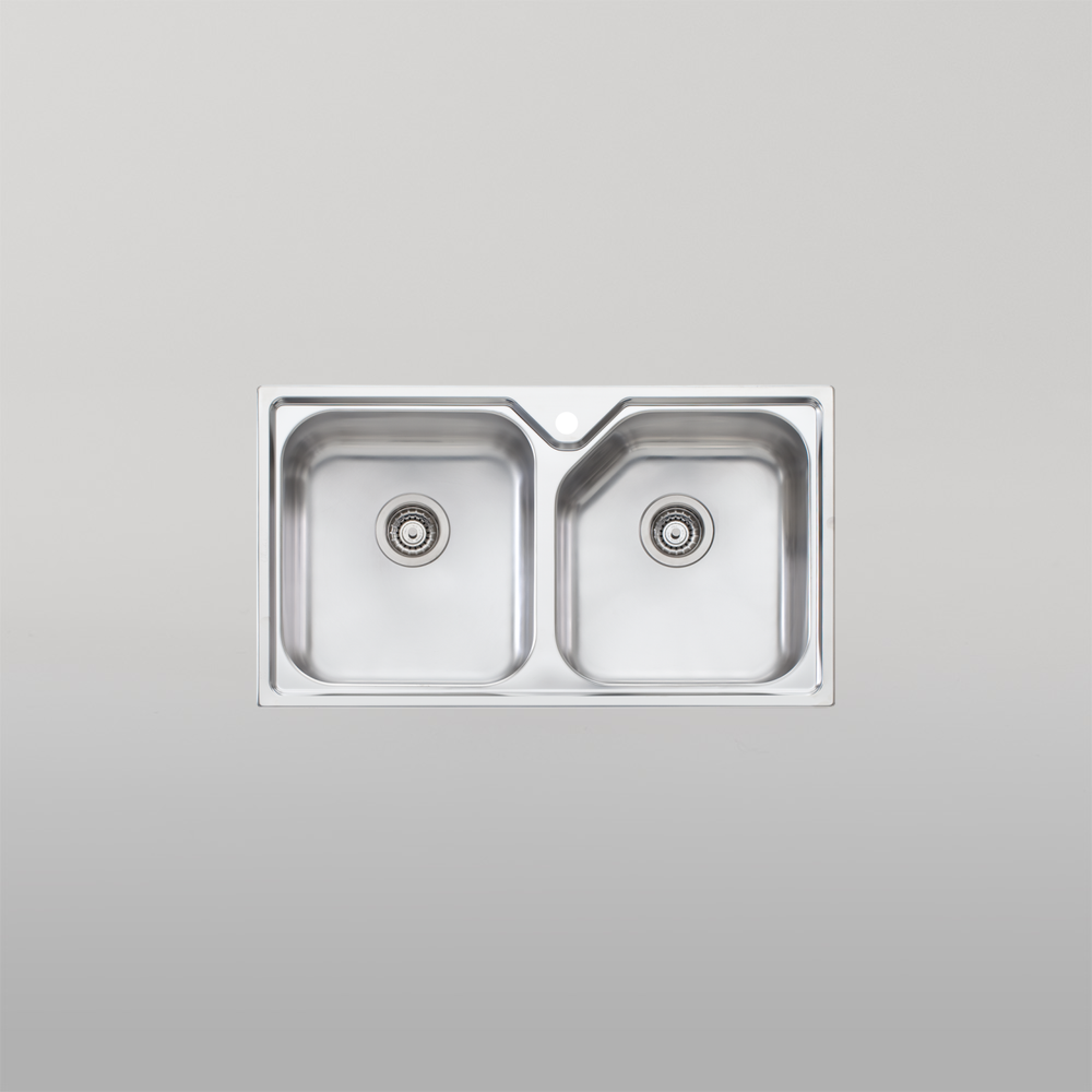 Nu-Petite Double Bowl Topmount Sink Stainless Steel