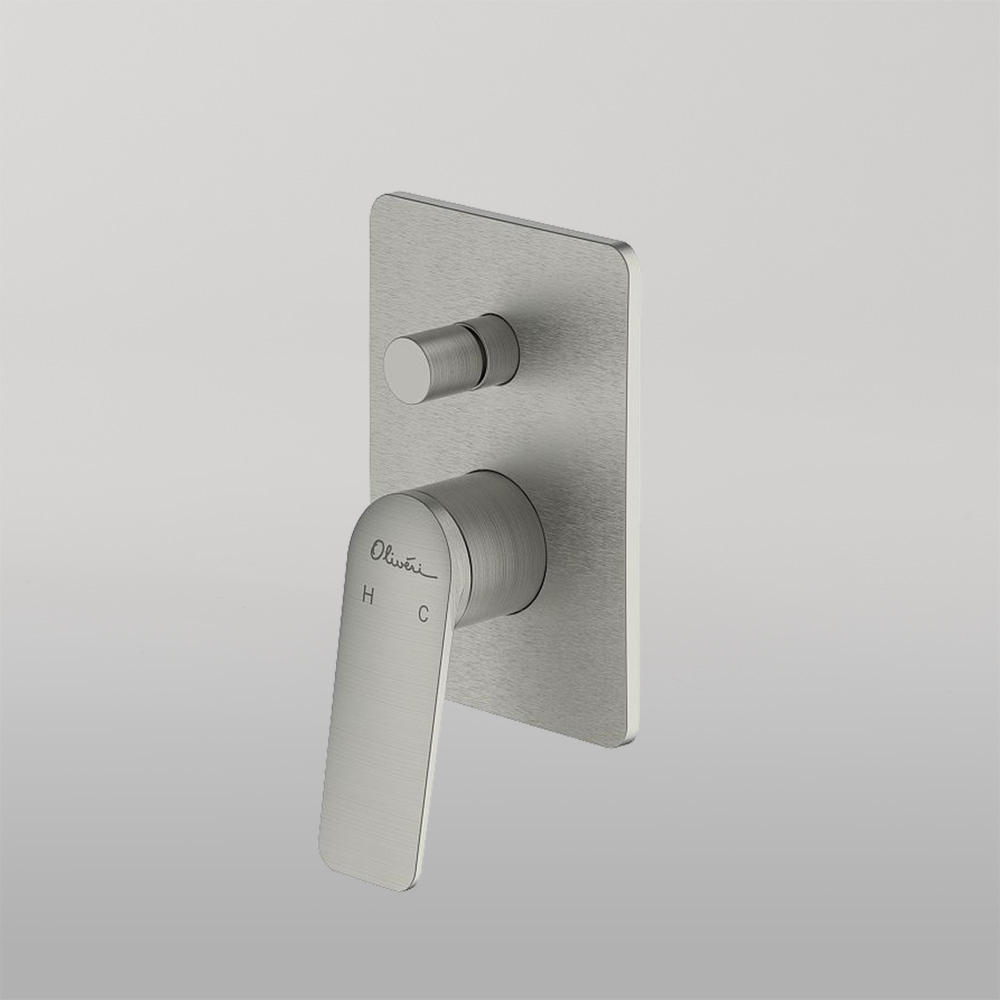 Paris Wall Mixer With Diverter Brushed Nickel