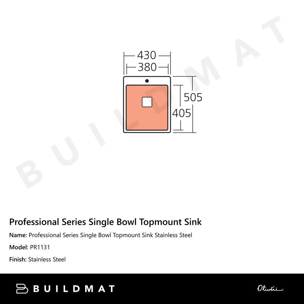 Professional Series Single Bowl Topmount Sink Stainless Steel