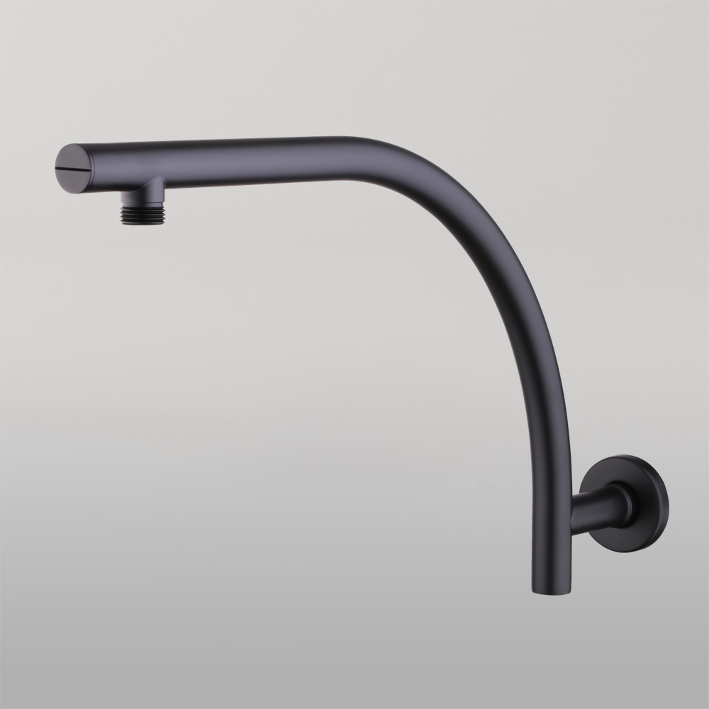 Rome Raised Wall Mounted Shower Arm Matte Black