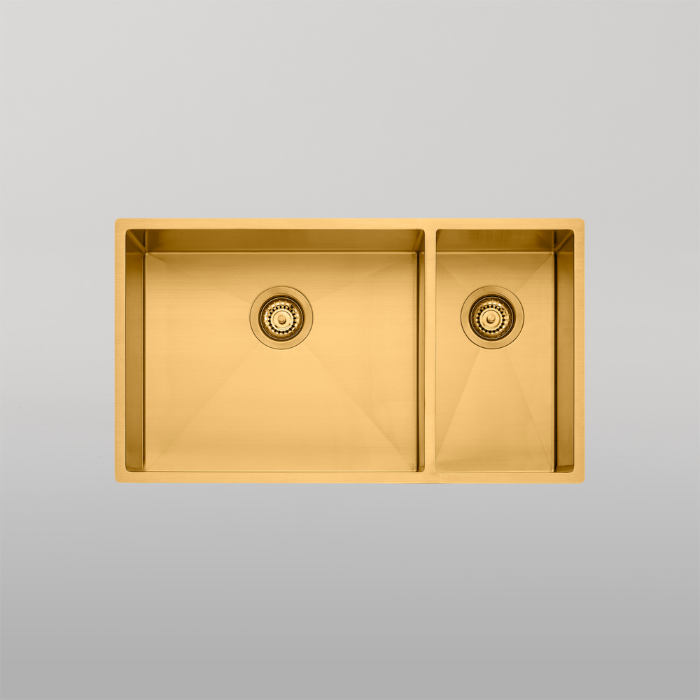 Spectra 1 And 1/2 Bowl Sink Brushed Gold