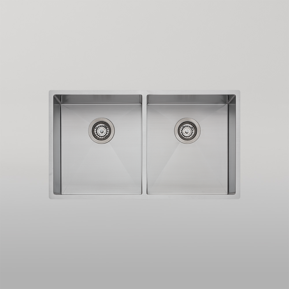 Spectra Double Bowl Sink Natural Steel