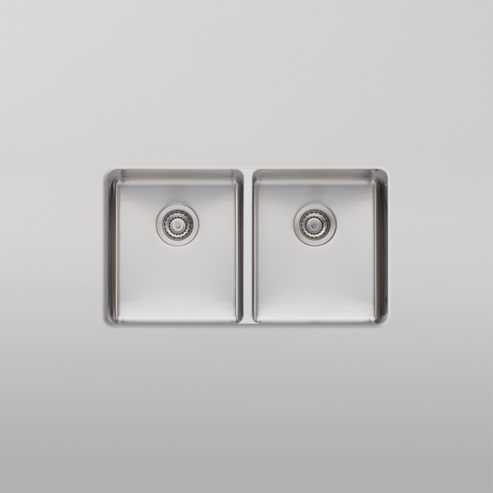 Sonetto Double Bowl Undermount Sink Stainless Steel