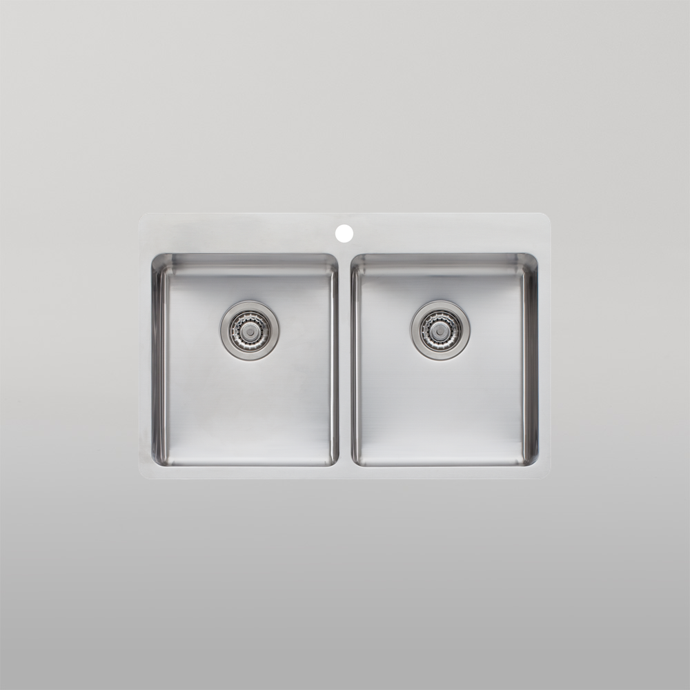 Sonetto Double Bowl Topmount Sink Stainless Steel