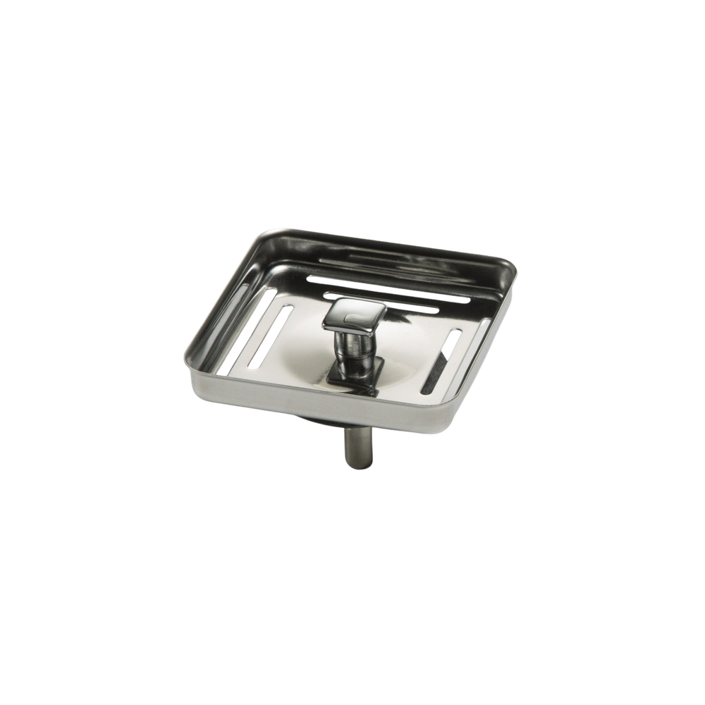 Square Basket Waste Plug Black