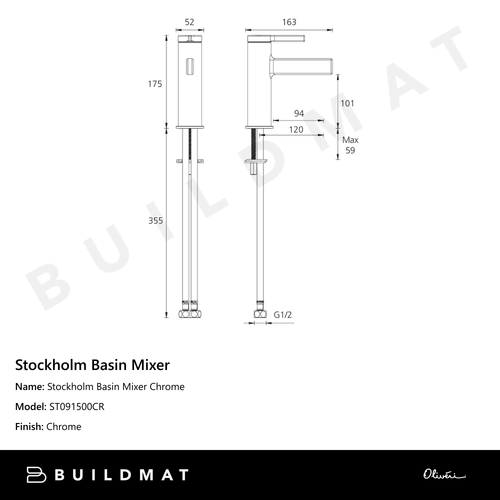 Stockholm Basin Mixer Chrome