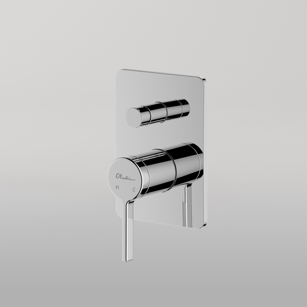 Stockholm Wall Mixer With Diverter Chrome