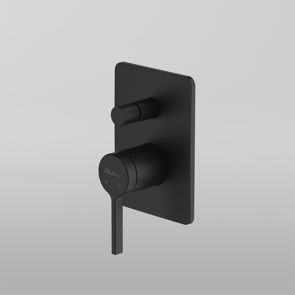 Stockholm Wall Mixer With Diverter Matte Black