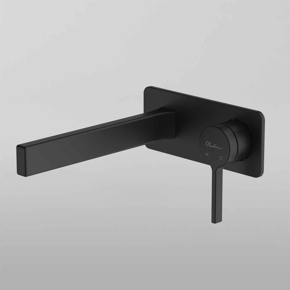 Stockholm Wall Mixer Set Matte Black