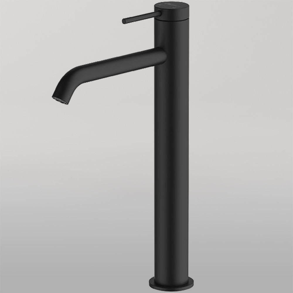 Venice Curved Tower Basin Mixer Matte Black