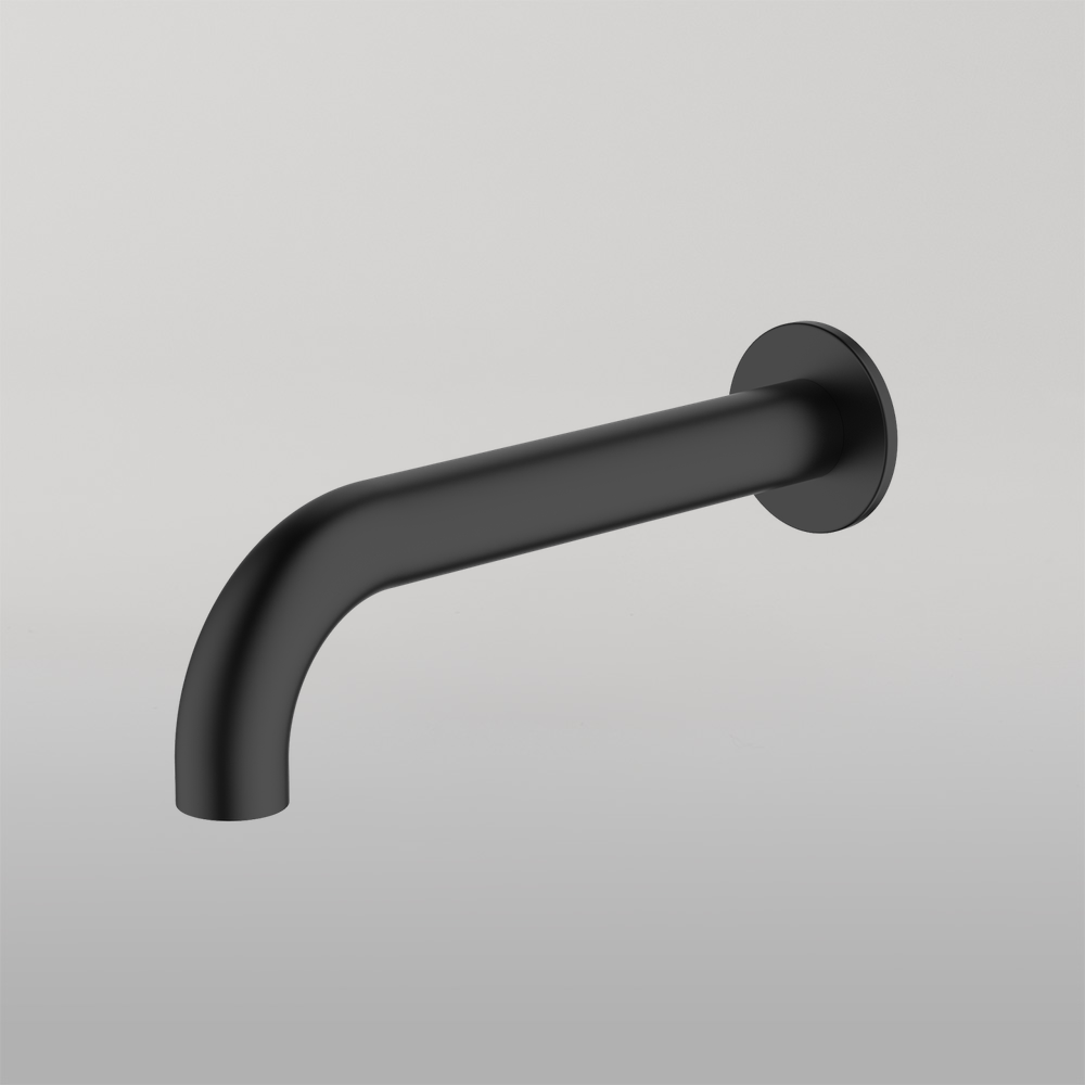 Venice Curved Wall Spout Matte Black