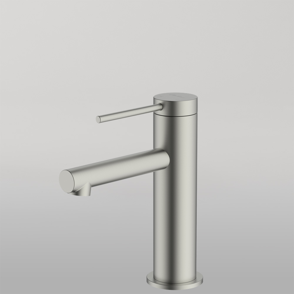 Venice Straight Basin Mixer Brushed Nickel