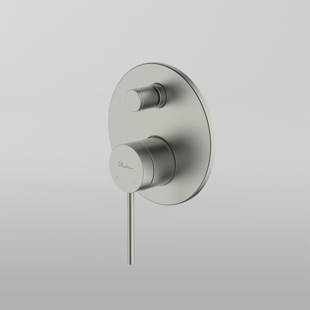 Venice Wall Mixer With Diverter Brushed Nickel