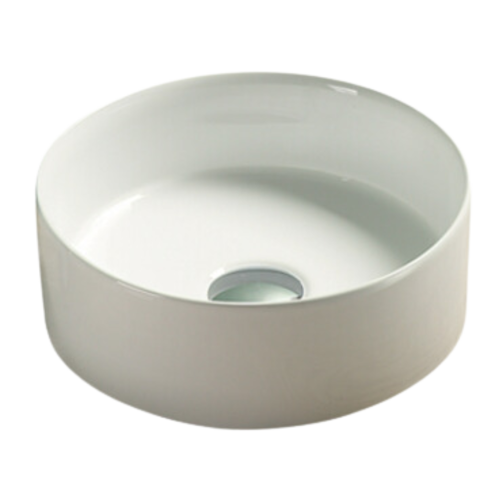 Nelly Matte White Circle Mini Basin