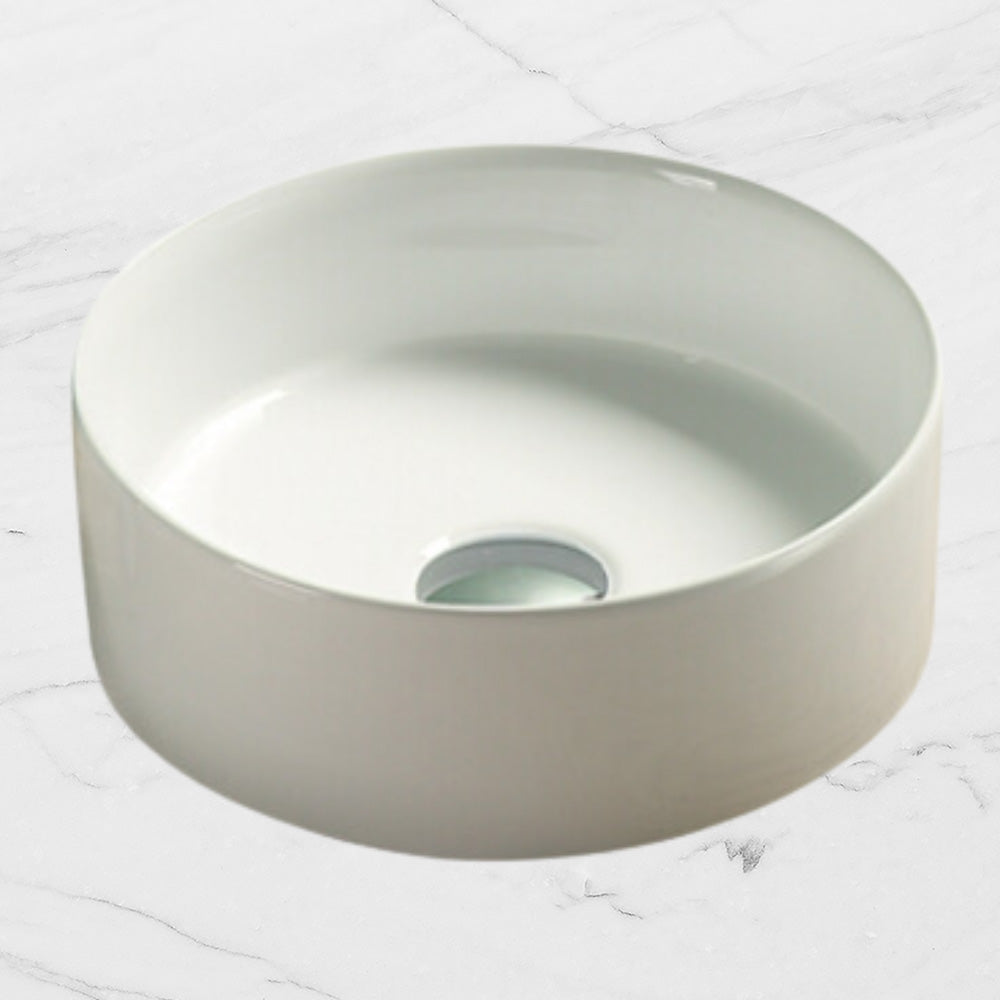 Nelly Matte White Circle Mini Basin