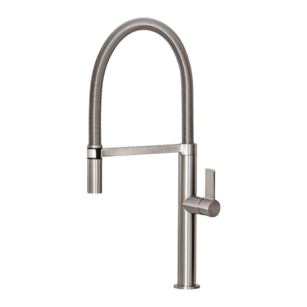 Prize Flexible Coil Sink Mixer 220mm Lead Free Brushed Nickel