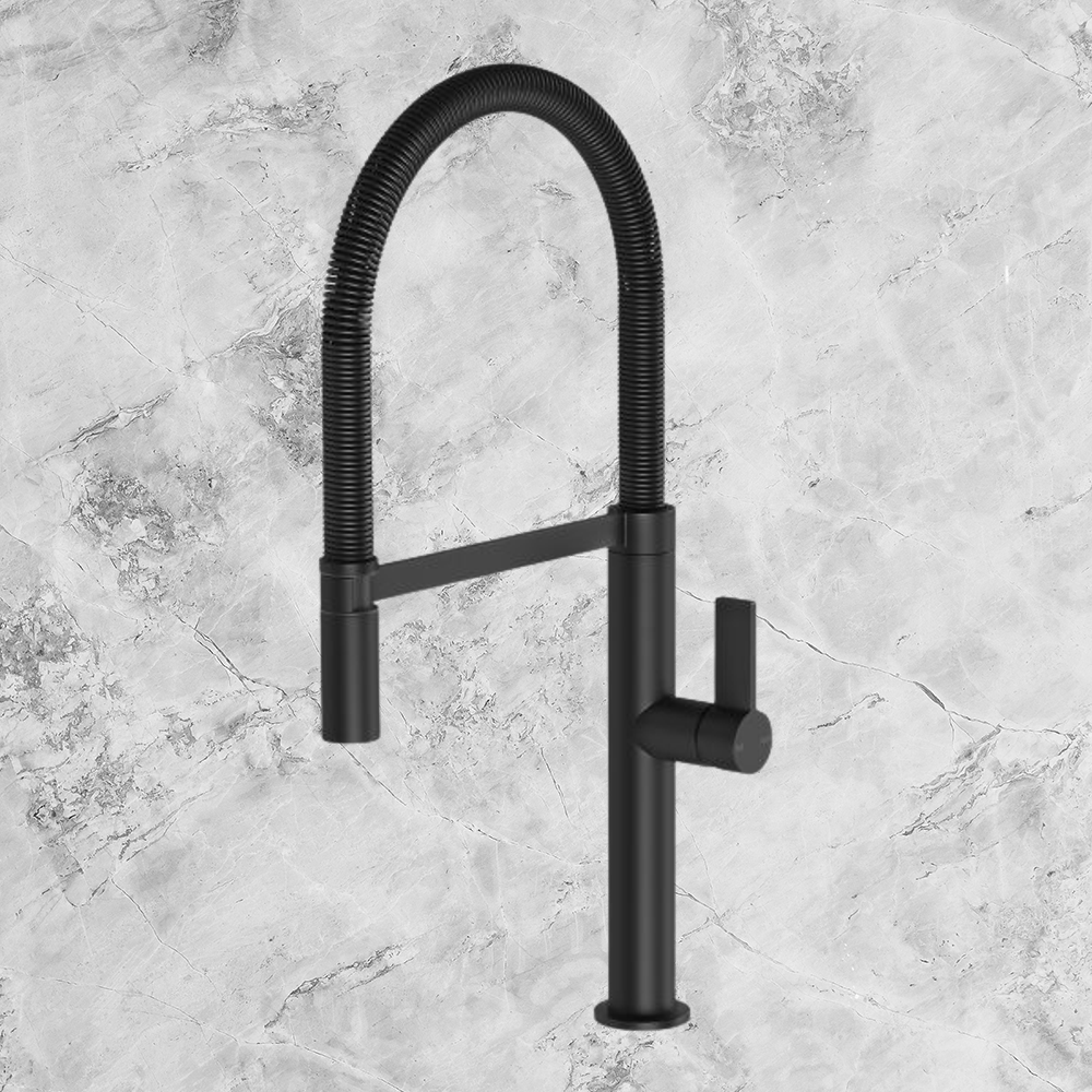 Prize Flexible Coil Sink Mixer 220mm Matte Black